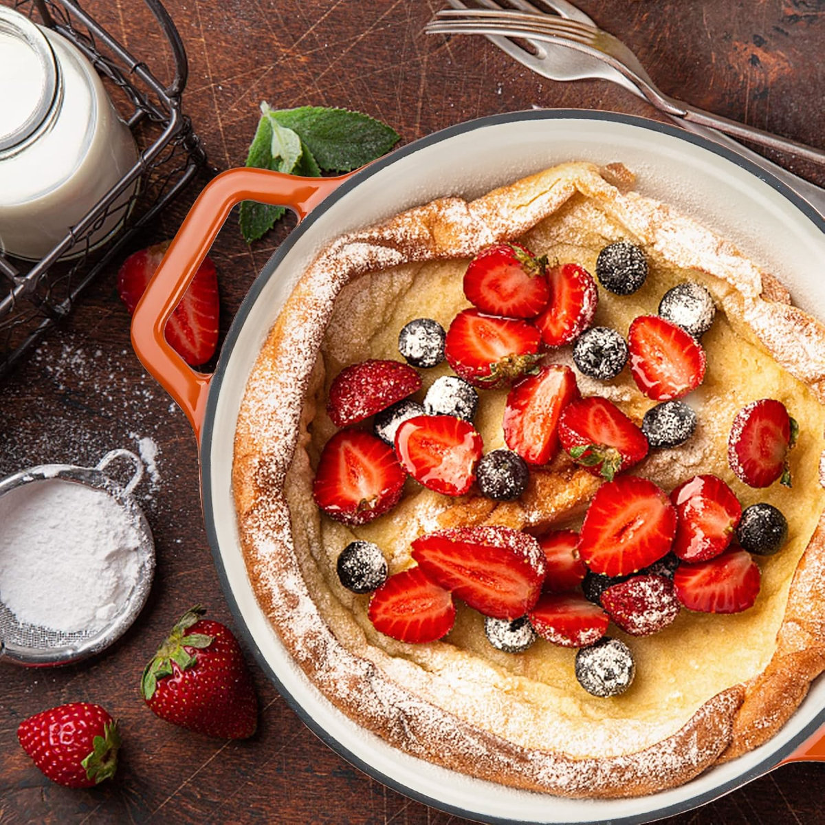 11 Pieces Cast Iron Enameled Cookware Set